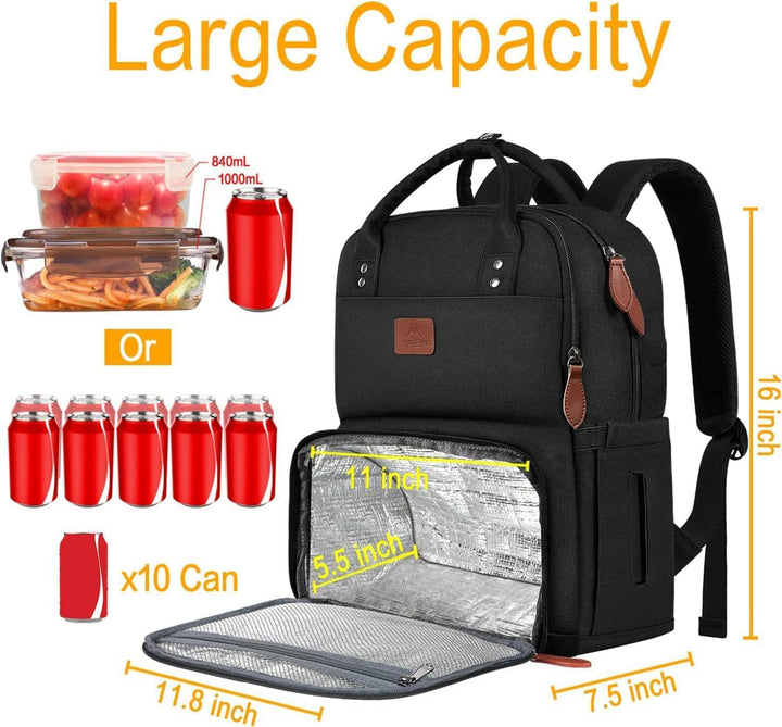MATEIN Lunch Rucksack, Laptop Rucksack Herren 15,6 Zoll mit Isoliertes Kühlfach, Kühlrucksack mit US