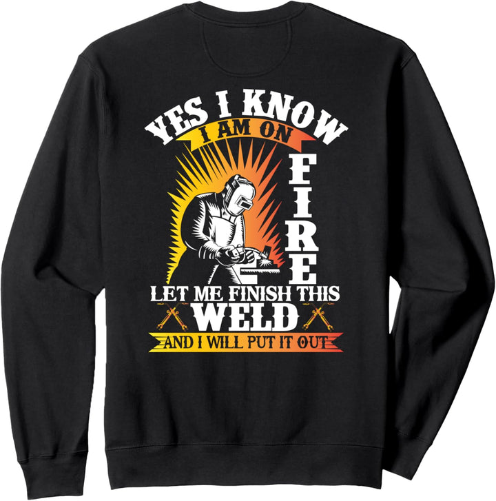 Welder Gifts Funny Welding Image On Back Of Shirt Sweatshirt
