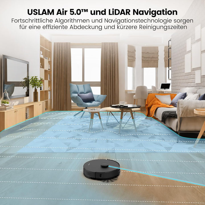 AIRROBO T20+ Saugroboter mit Wischfunktion, 3.5L Staubsauger Roboter mit Absaugstation, 180Min Laufz