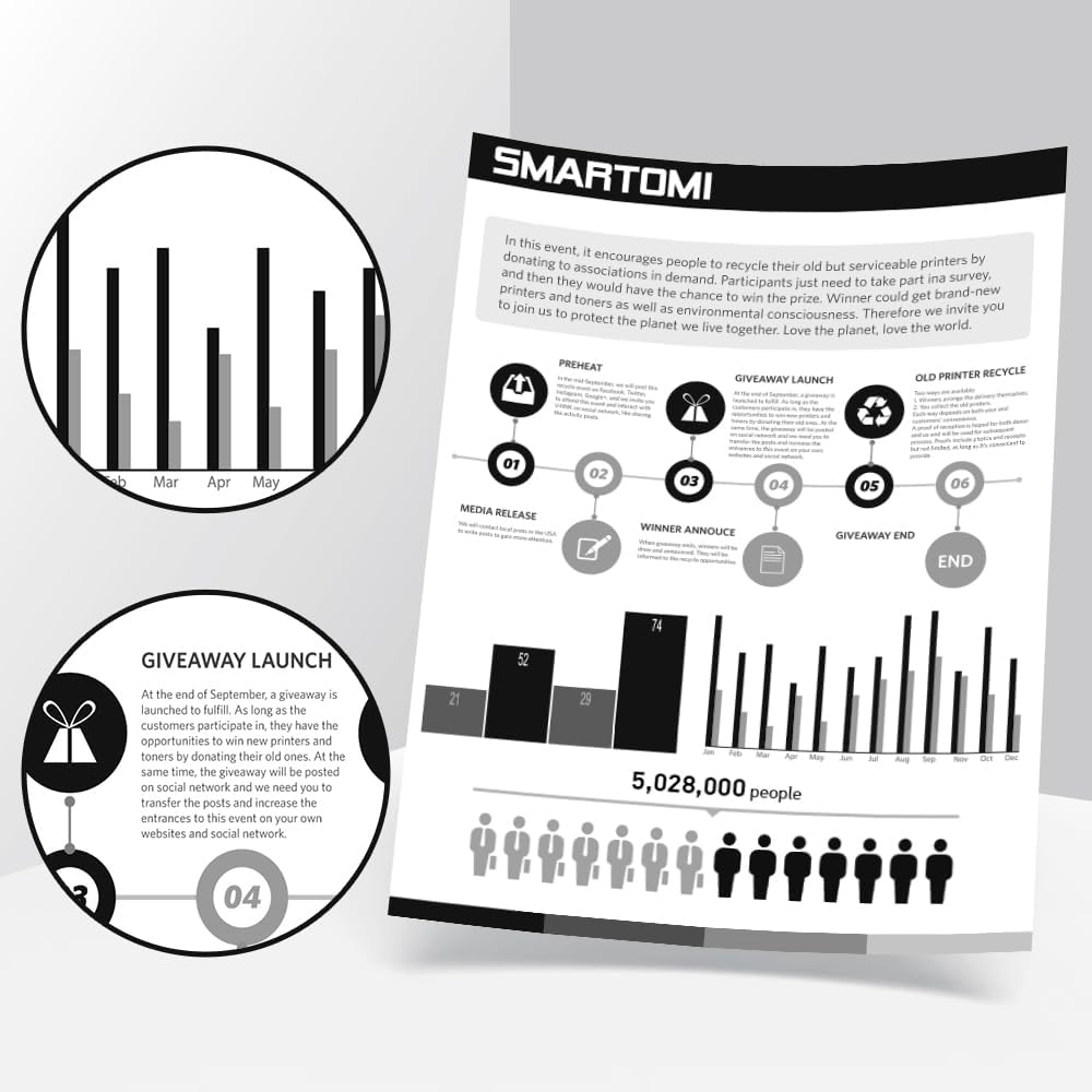 SMARTOMI CF540X 203X Kompatibel HP CF540A 203A CF540X 203X Druckern der für HP Color Laserjet Pro MF