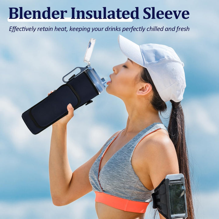 AF-WAN Tragbare Mixer-Tasche für Ninja Blast Max BC251 - Isolierte Hülle mit Quergurt (Dunkelblau),