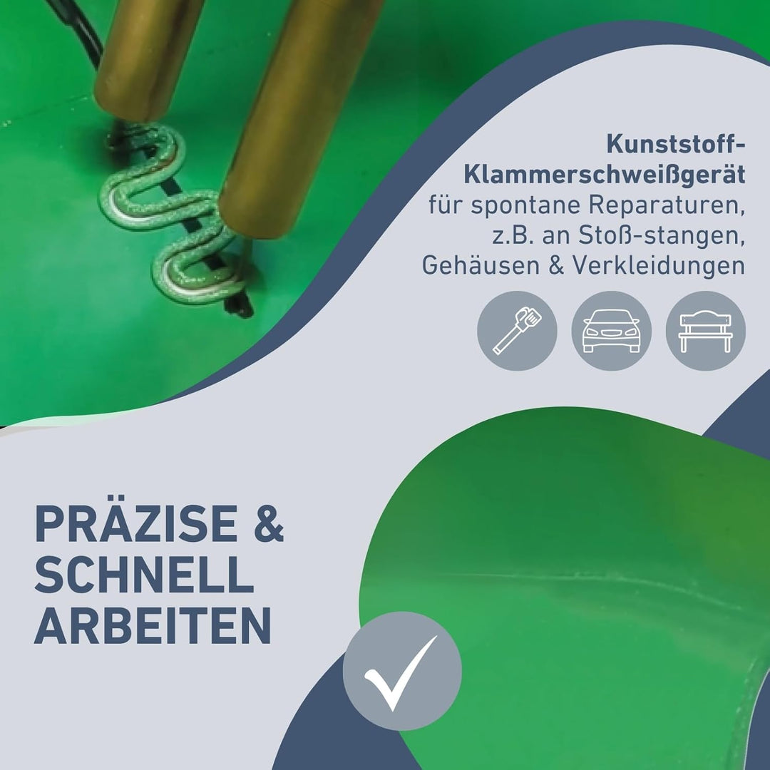 Kunststoff Schweissgerät mit Akku I kabelloser Schweissstift für Risse oder zum Verstärken und Schwe