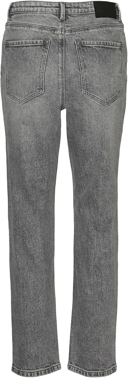 VERO MODA Female Mom Jeans VMLINDA Hohe Taille Hohe Taille Jeans 27W / 30L Medium Grey Denim, 27W /