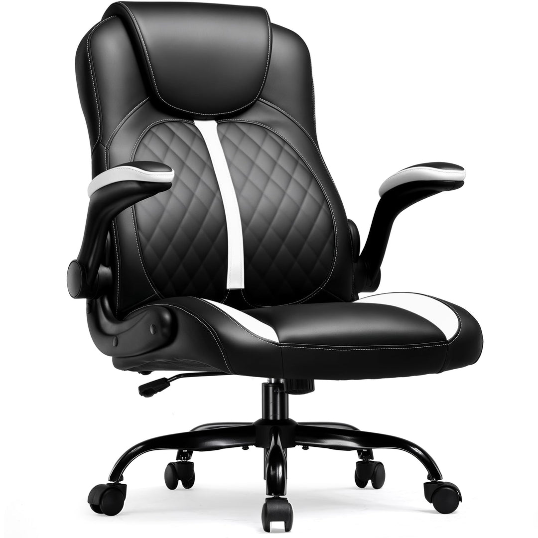 GTPLAYER Gaming Stuhl mit hochklappbarer Armlehne, Gamer Stuhl mit Schaukelfunktion, Ergonomischer C