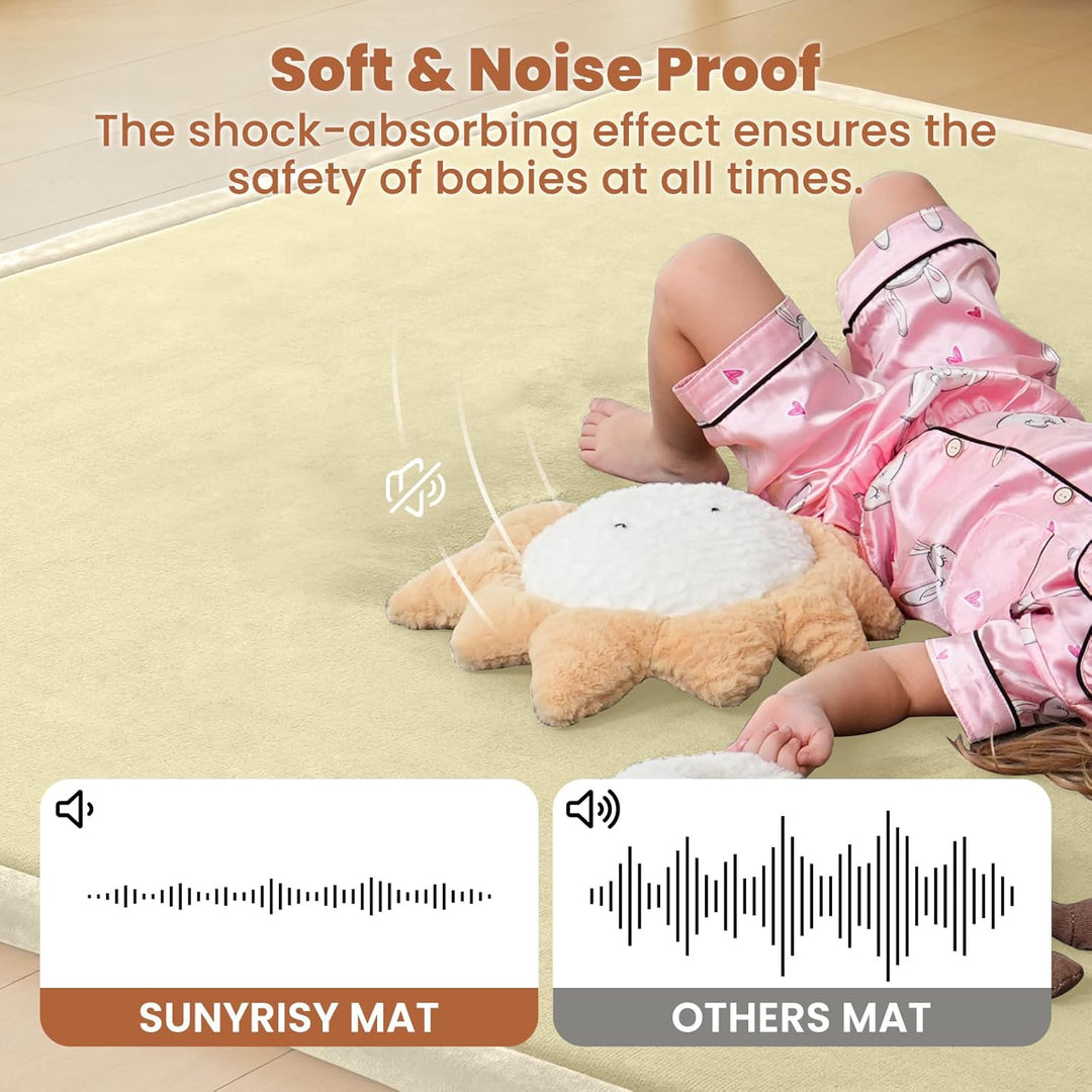 SUNYRISY Krabbelmatte Baby Spielmatte, 3.5cm Dicke Kinderzimmer Spielteppich Kinder Teppich für Mädc