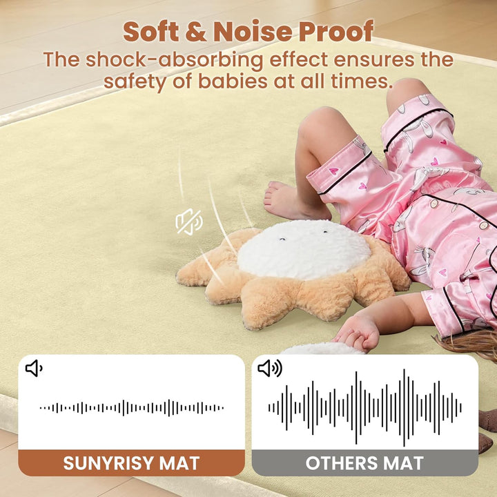 SUNYRISY Krabbelmatte Baby Spielmatte, 3.5cm Dicke Kinderzimmer Spielteppich Kinder Teppich für Mädc
