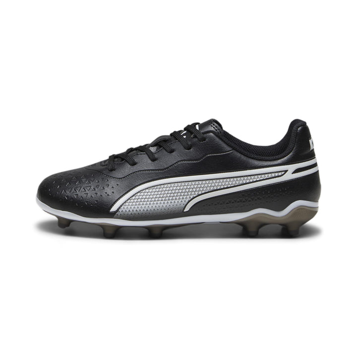 PUMA Unisex Kinder King Match Fg/Ag Jr Soccer Shoe 28 EU Black White, 28 EU Black White