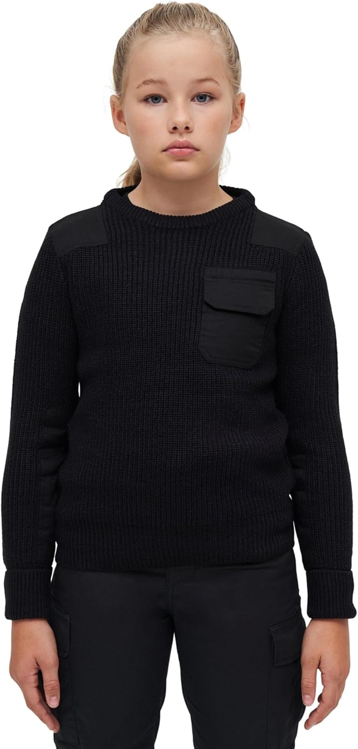 Brandit Kids BW Pullover, Grössen 122 bis 176, 122-128 Schwarz