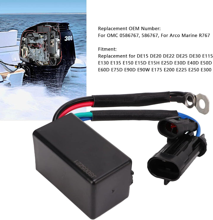 Qiilu Aussenborder Neigungs-Trimmungs-Relaisschalter 12 V 586767 R767 Bootsmotor Neigungs- und Trimm