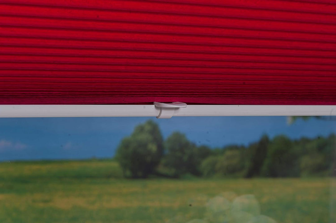 K-home Klemmfix-Plissee Fuchsia 90 x 130 cm (B x L) Lichtschutz +++ Moderne Crushed Optik +++ 90 x 1