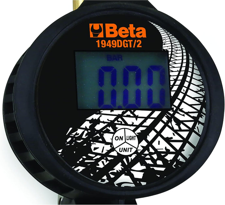Beta 1949DGT/2 Reifenfüller mit digitalem Manometer (Werkzeug mit stossfestem Gummi beschichtet, pra