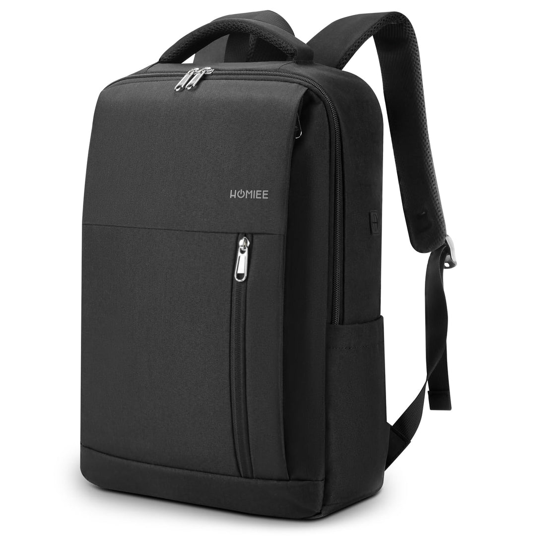 HOMIEE Laptop Rucksack Herren 17 zoll Laptoptasche Schwarz Tagesrucksack Arbeitsrucksack Business Ar