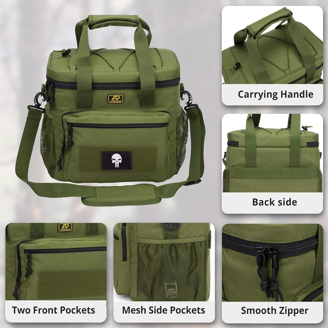 Taktische Lunch-Tasche für Männer, Isolierte und Auslaufsichere Lunchbox mit MOLLE-System, Grosse Kü