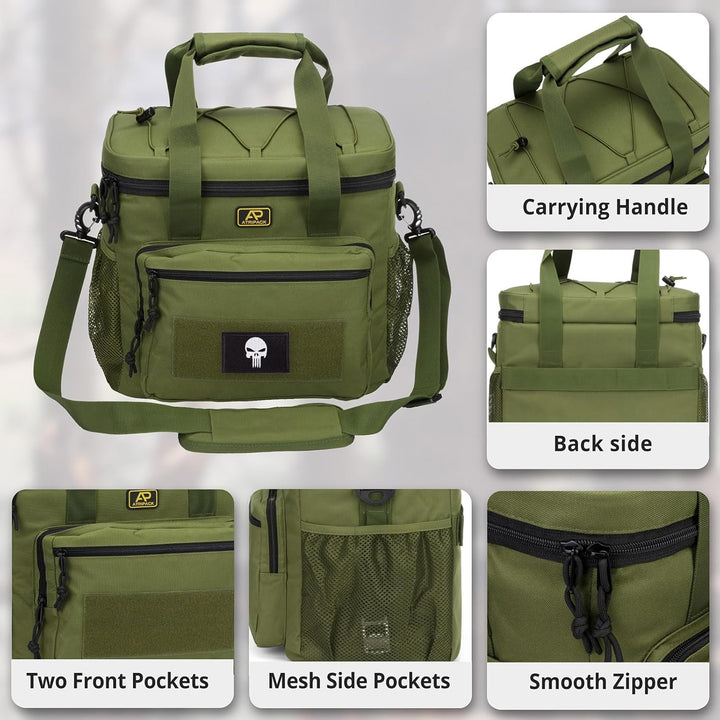 Taktische Lunch-Tasche für Männer, Isolierte und Auslaufsichere Lunchbox mit MOLLE-System, Grosse Kü