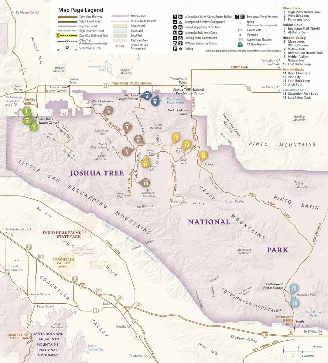 Joshua Tree National Park: Trail Illustrated Topo Map Guide (National Geographic Topographic Map Gui