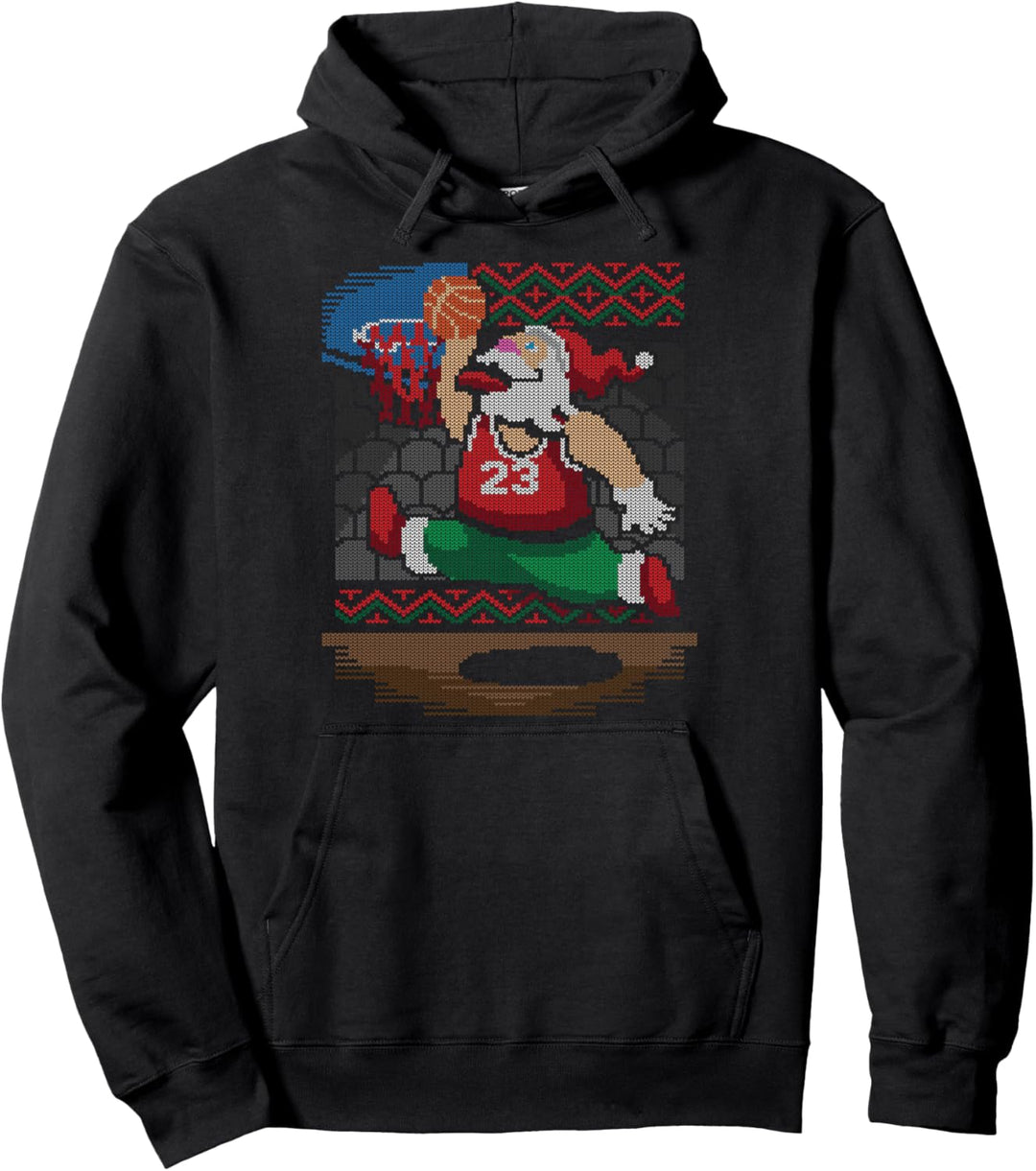 Jingle Baller Weihnachtsmann-Basketball-hässlicher Weihnachtspullover Pullover Hoodie