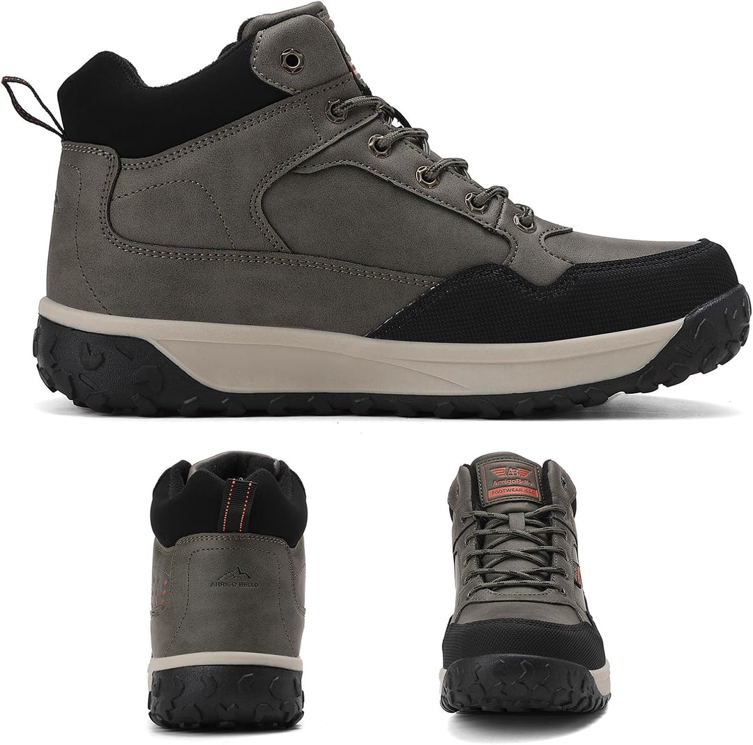 ARRIGO BELLO Winterschuhe Herren Warm Gefüttert Mid Schneestiefel Winterstiefel Rutschfeste Trekking