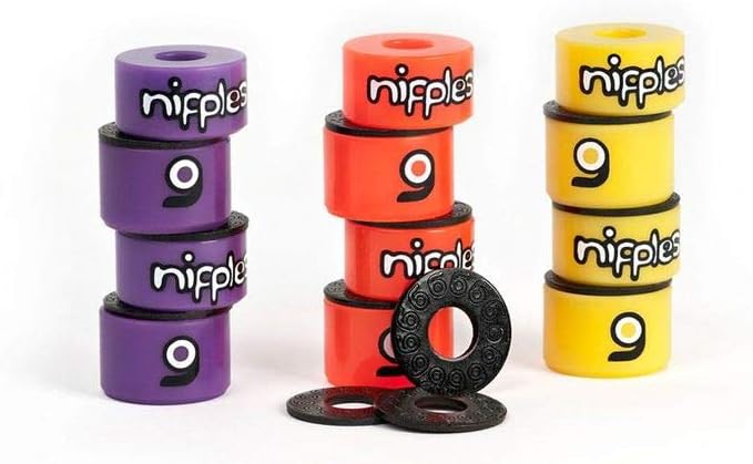 Orangatang Nipples Longboard Skateboard Truck Bushings (4er Set), Orange, weich