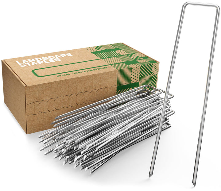 GardenGloss Anti-Rost Erdanker aus Stahl (250 Stück) - Stabile Bodenanker für Unkrautvlies, Gartenvl