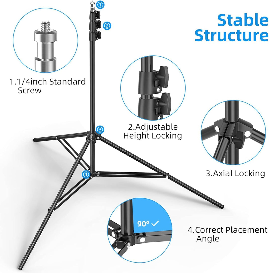 EMART T Form Hintergrund Ständer Hintergrundsystem, 1,5mx2,6m Fotohintergrund Ständer mit 4 Federcli