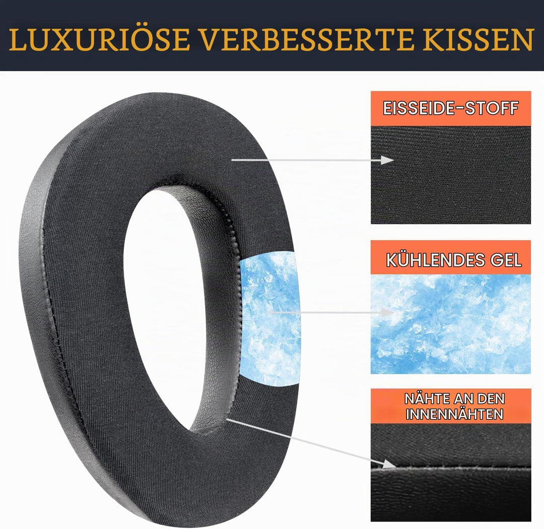 SOULWIT Kühlgel Ersatzpolster Ersatz Ohrpolster für Sennheiser PXC480, PXC550, PXC 550-II, MB660 UC,