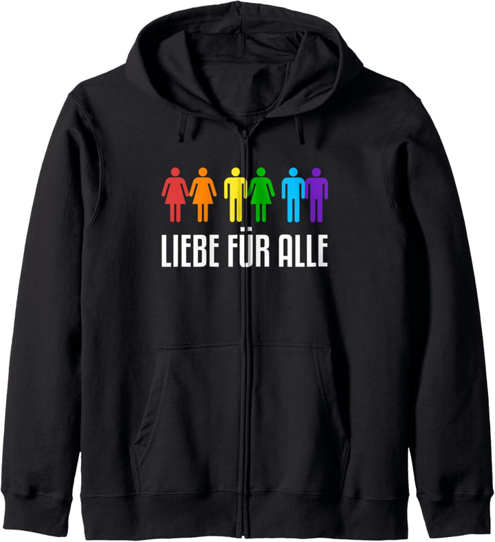 Liebe für Alle Queer Homosexuell Schwul Lesbisch Gay Pride Kapuzenjacke