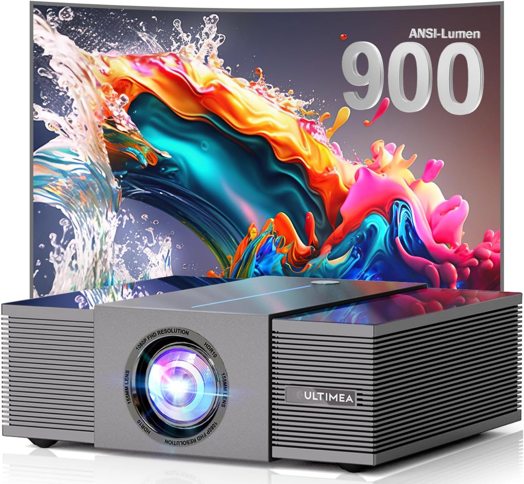 ULTIMEA Beamer 4K Heimkino Unterstützt 900 ANSI-Lumen mit Hindernisvermeidung und 6D Trapezkorrektur