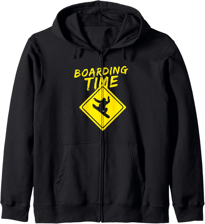 Zeit Für Snowboarden Snowboarder Wintersport Schnee Geschenk Kapuzenjacke