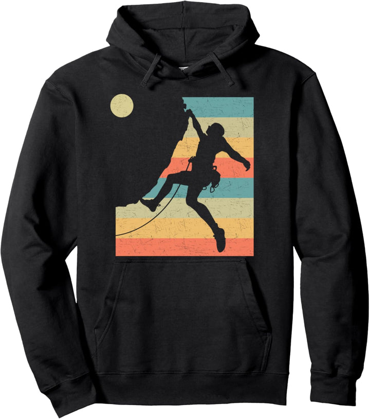 Vintage Bergsteiger Klettern Kletterer Berge Bouldering Pullover Hoodie