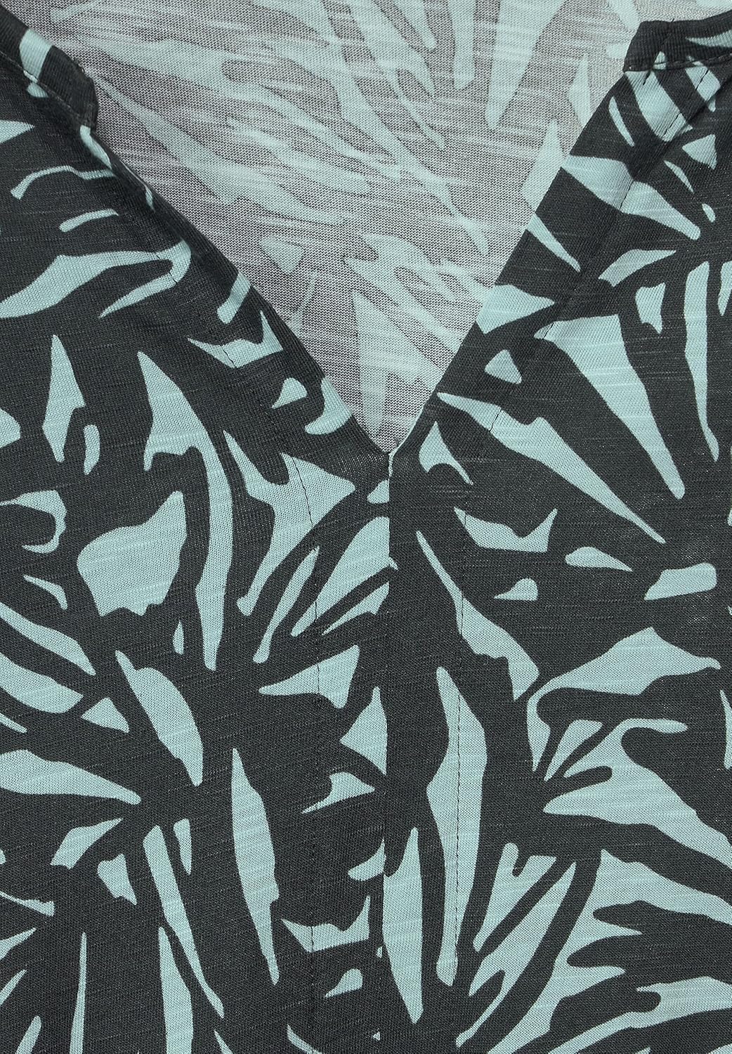 Cecil Damen Tunikashirt mit Alloverprint M Easy Khaki, M Easy Khaki