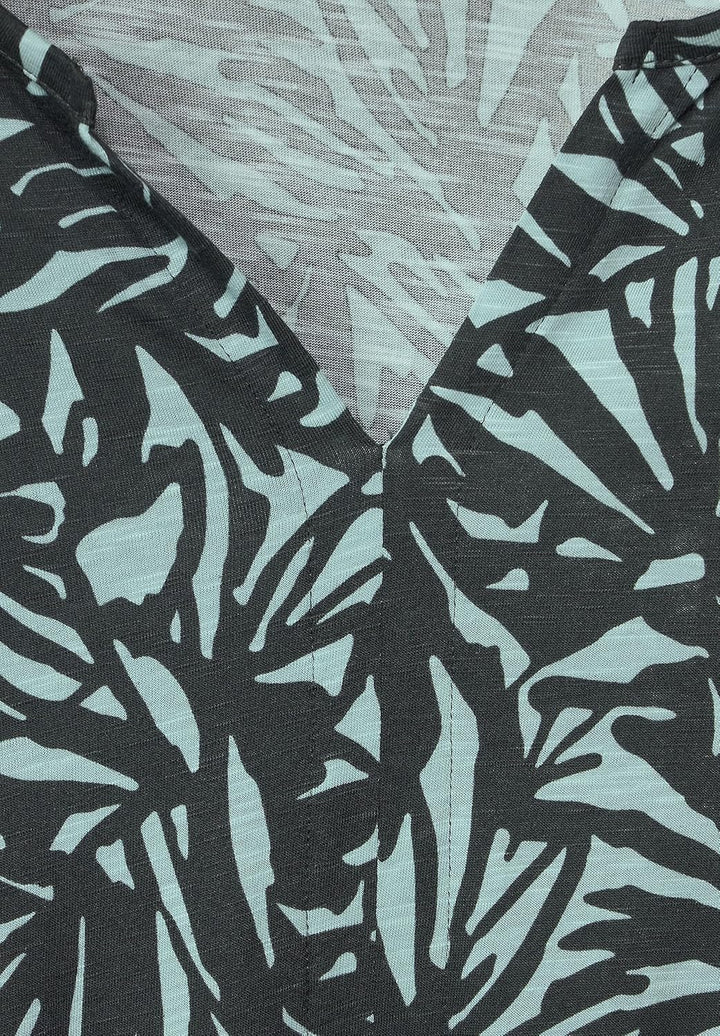 Cecil Damen Tunikashirt mit Alloverprint M Easy Khaki, M Easy Khaki