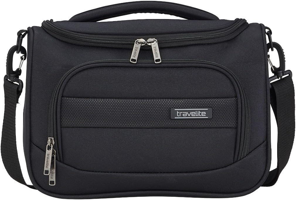 Travelite CHIOS Kofferset mit 4 Rollen Gr. L/M (inkl. Reisetasche + Beautycase) Schwarz, Schwarz
