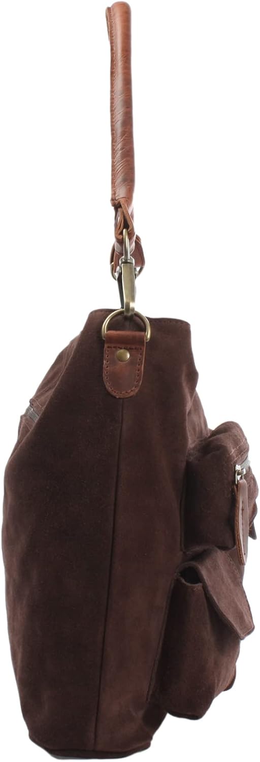 LECONI Schultertasche Ledertasche für Damen echtes Leder Natur grosser Shopper Lederhandtasche für D