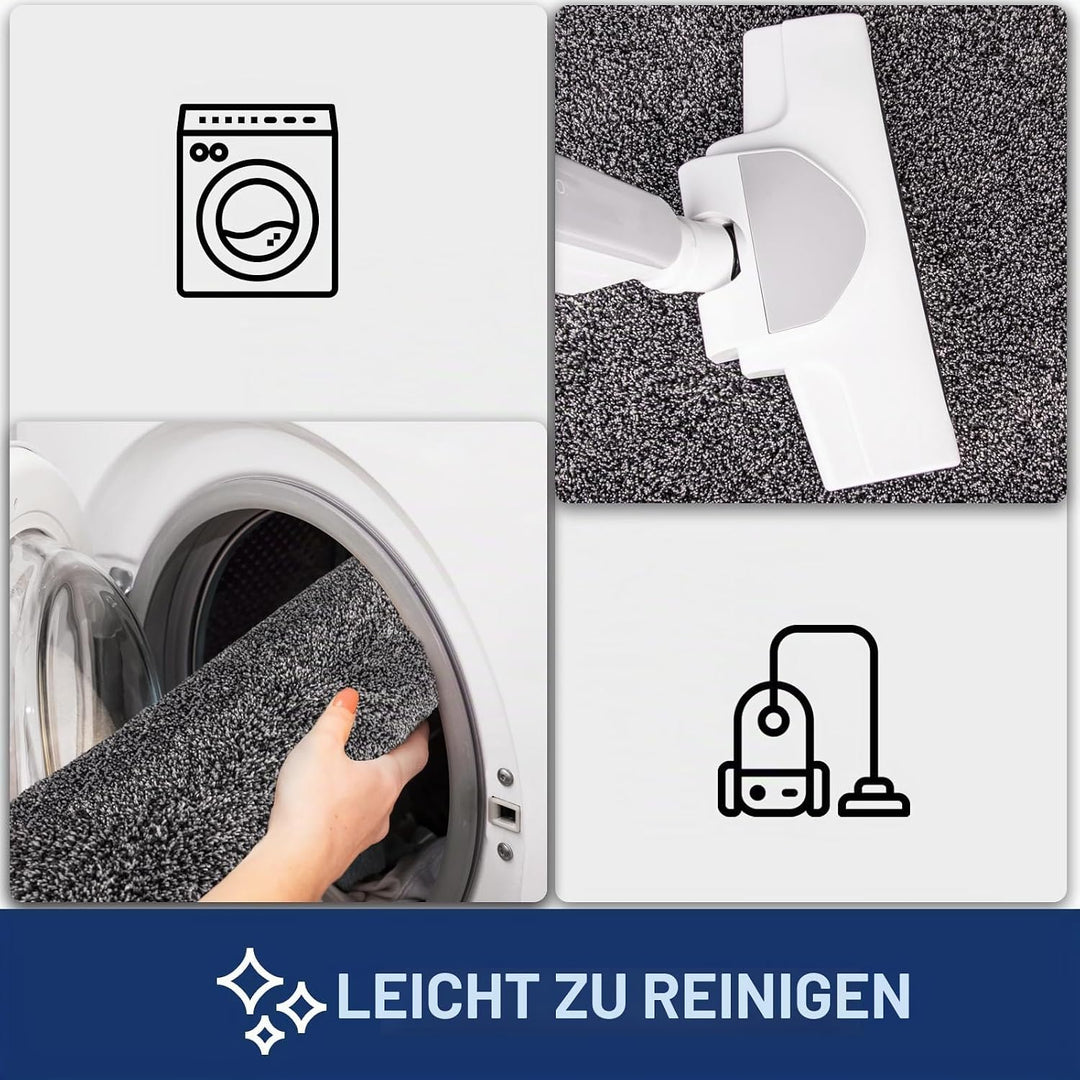 FCSDETAIL Schmutzfangmatte Innen 137 x 210 cm, rutschfeste Sauberlaufmatte, Eingangstürmatte mit Was
