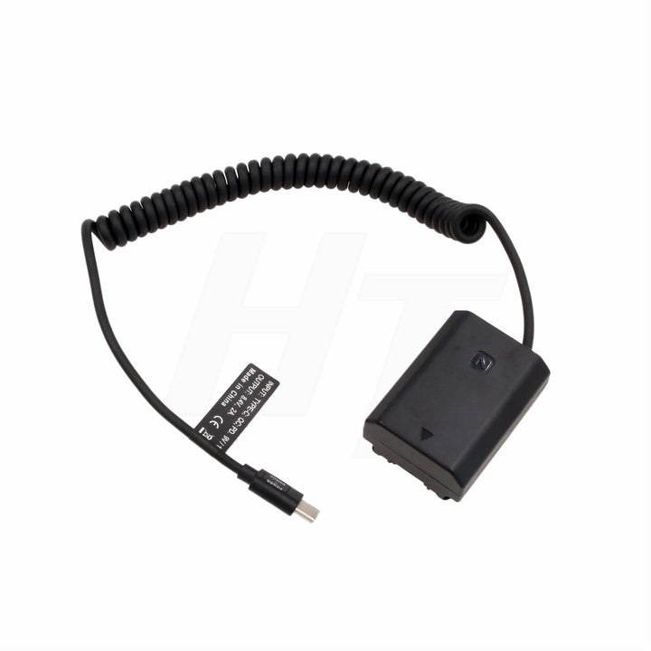 HangTon PD USB C auf NP-FZ100 Dummy-Akku für Sony Alpha 9 II, A9, A7R Ⅳ, A7R III, A7 III, A6600, FX3