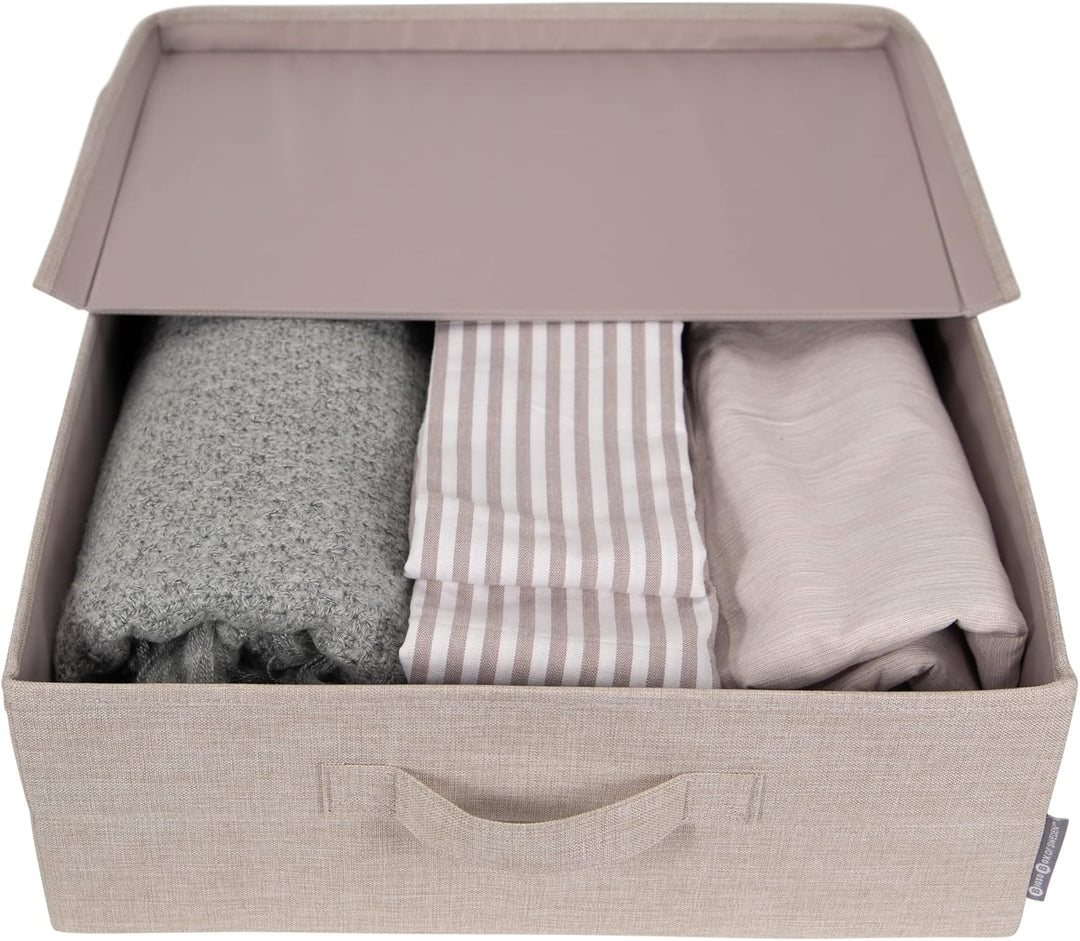 BIGSO BOX OF SWEDEN Unterbett Aufbewahrungsbox – faltbare Box mit Griffen für Decken, Kleidung, Kiss