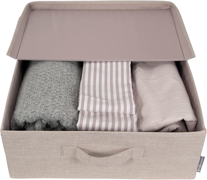 BIGSO BOX OF SWEDEN Unterbett Aufbewahrungsbox – faltbare Box mit Griffen für Decken, Kleidung, Kiss