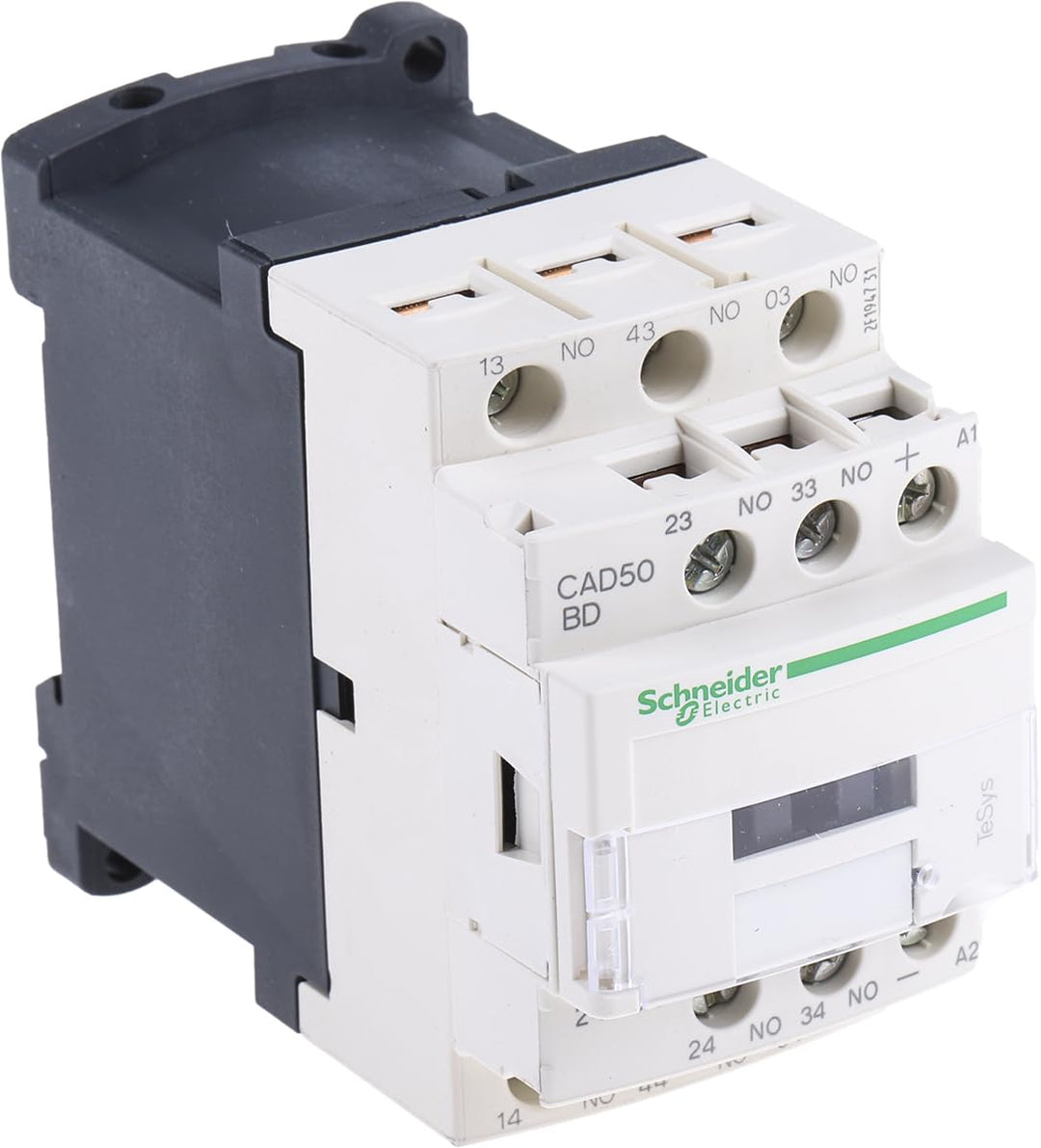 Schneider CAD50BD TeSys DC Spule, D-Steuerrelais, 24 V, Weiss