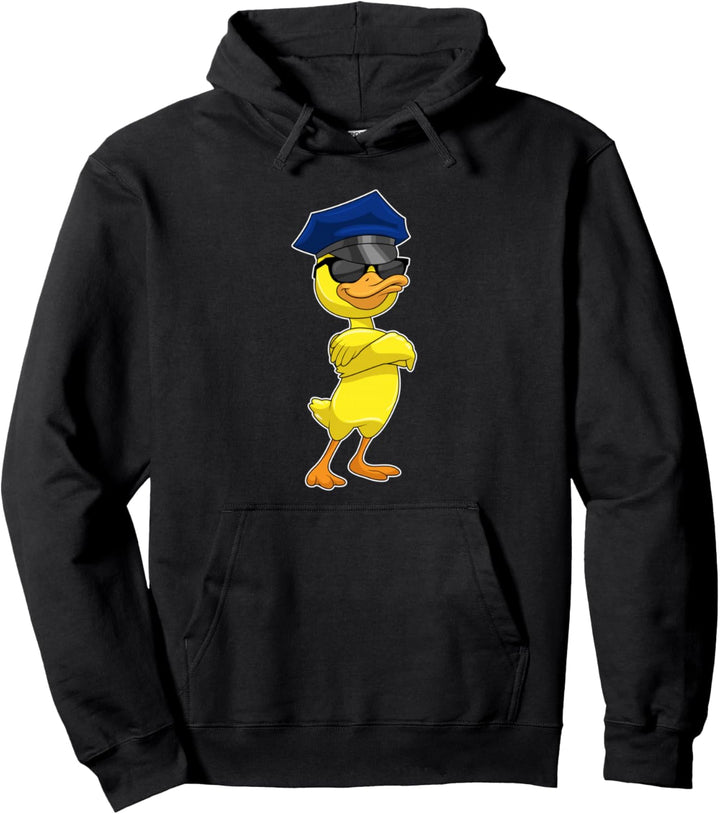 Ente Polizist Polizei Sonnenbrille Pullover Hoodie