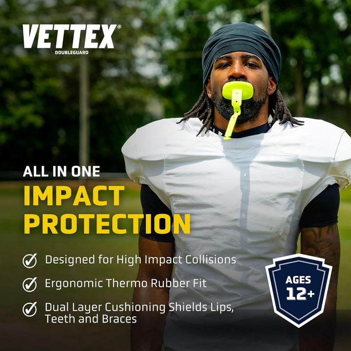 Vettex Doppelmundschutz mit Lippenschutz, Marineblau Navy, Navy