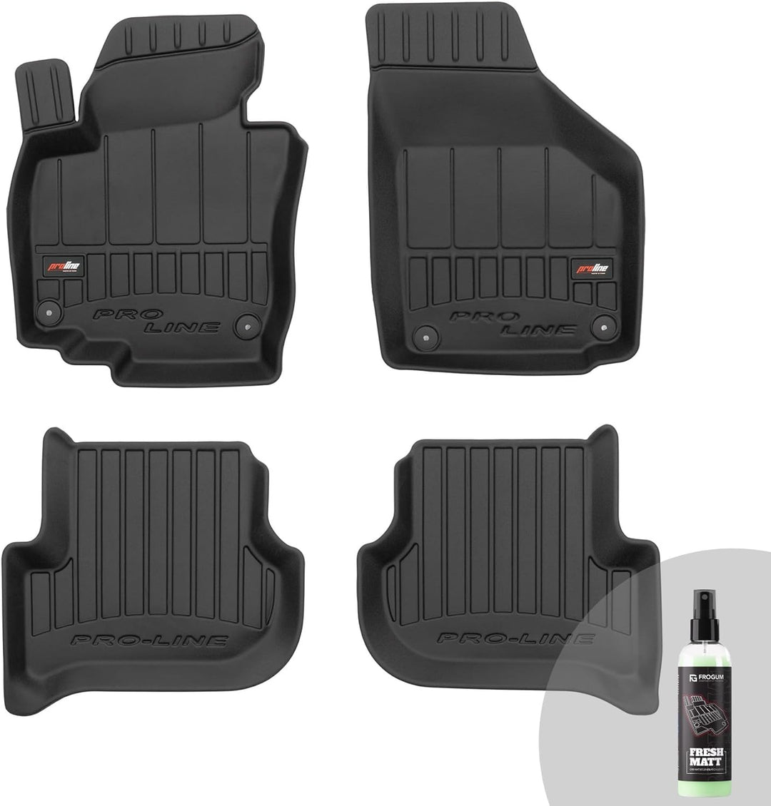 FROGUM ProLine 3D Gummimatten Exklusiven Auto Fussmatten Autofussmatten für Skoda Yeti 2009-2017 | D
