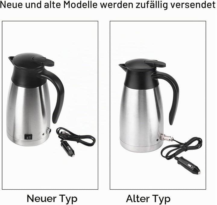 Auto Wasserkocher, 12V/24V 1000Ml Reisewasserkocher, Edelstahl Elektrisch Im Auto Wasserkocher Reise