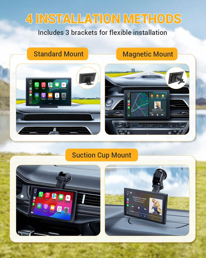 8 Zoll Android Auto Display Wireless für Apple Carplay Display Tragbares Carplay Bildschirm Auto mit