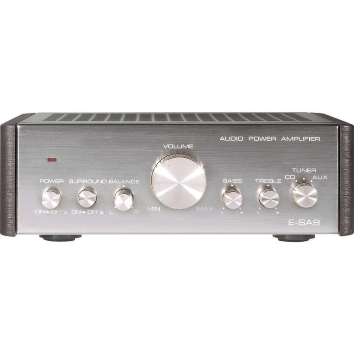 Renkforce E-SA9 Stereo-Verstärker 2 x 12 W Silber (metallic), Dunkelbraun