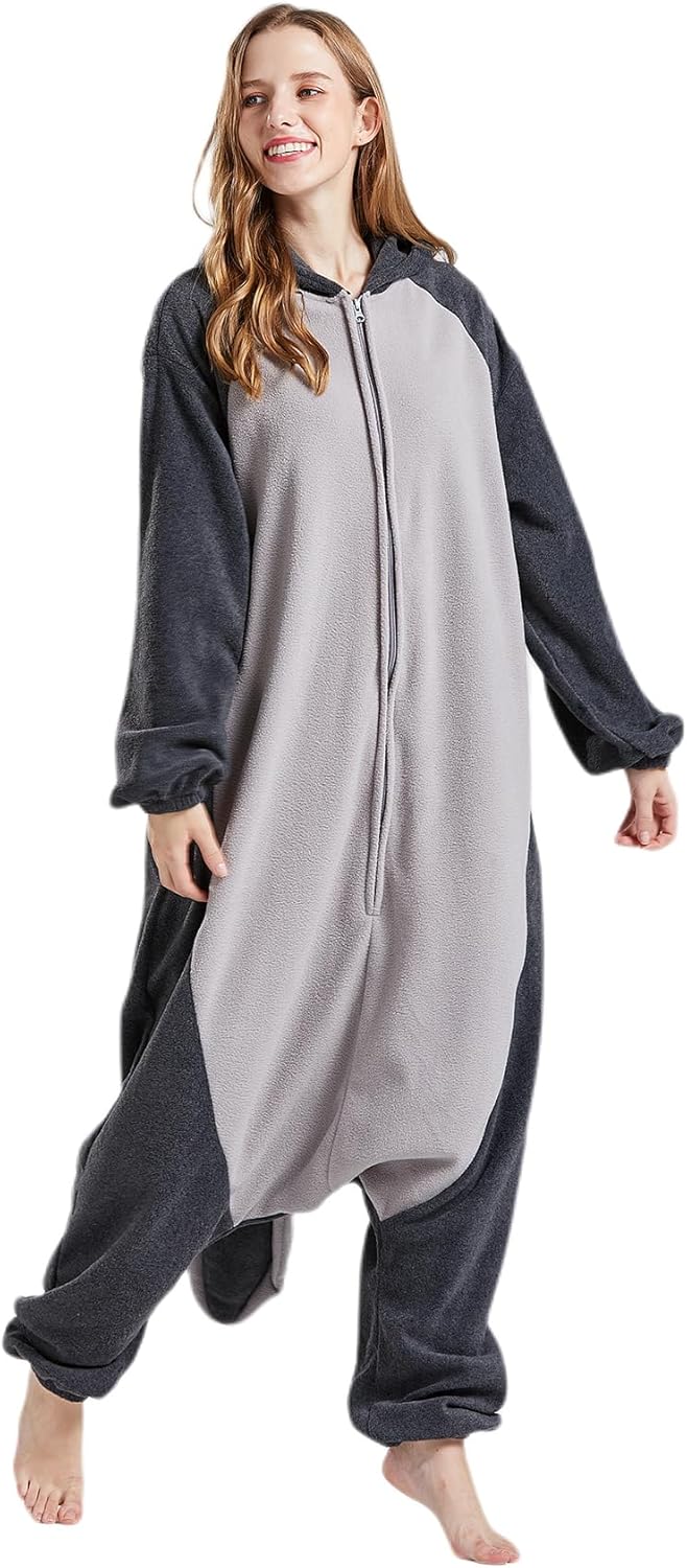 AKAAYUKO Faschingskostüme Tiere Onesie Damen Karneval Kostüm Pyjama Herren Halloween Jumpsuit Schlaf
