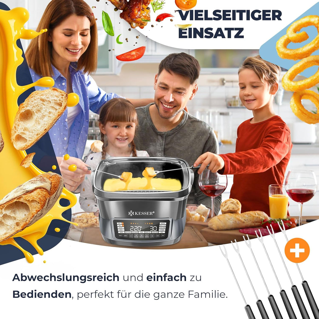 KESSER® Multikocher mit Heissluftfritteuse 8L & 16 Programme Küchengerät - Grillen, Backen, Schmoren