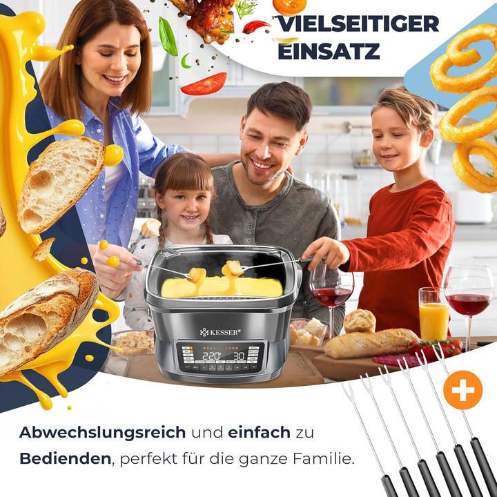 KESSER® Multikocher mit Heissluftfritteuse 8L & 16 Programme Küchengerät - Grillen, Backen, Schmoren