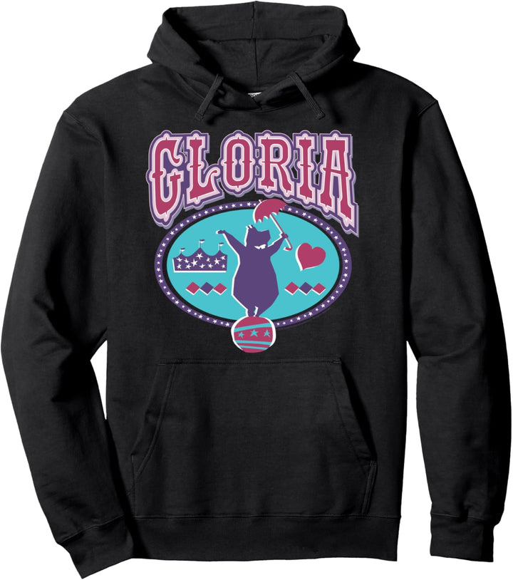 Madagascar Gloria Circus Hippo Silhouette Poster Pullover Hoodie
