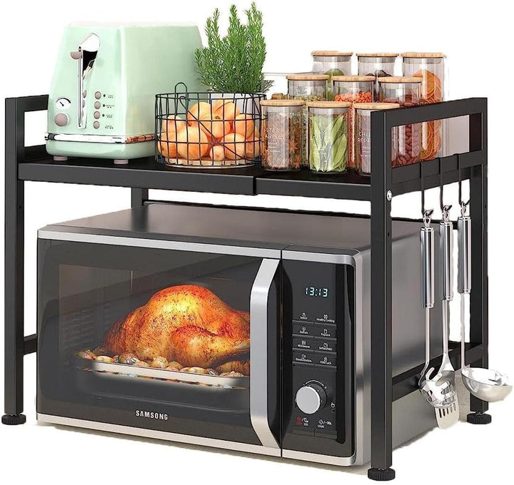 Erweiterbar Mikrowellenofen Rack, Mikrowelle Regal Verstellbare Mikrowellenhalter Organizer Küchenre