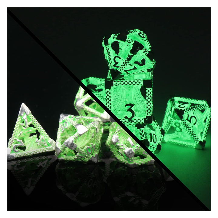 DND Würfel Set Polyhedrische Würfelset Hollow Imprisoned Drachen Würfel D&D Spielwürfel für Dungeons